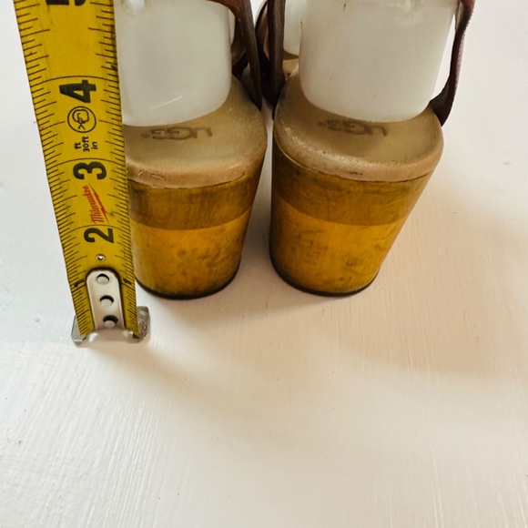 Sandalias UGG Clog “Janie” Leather & Wood talla 9 braw - Picture 7 of 8
